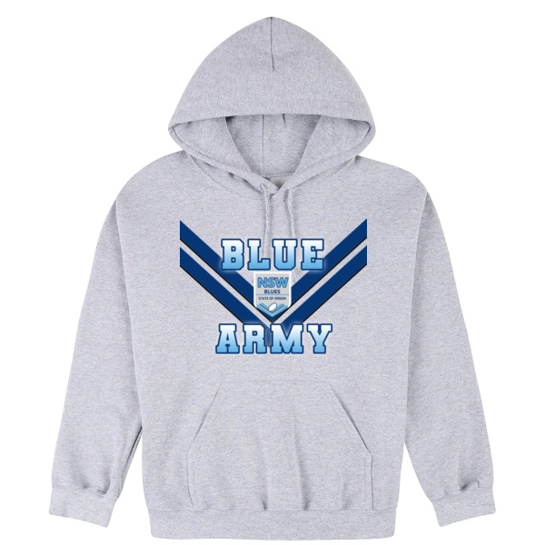 Men's Blue Army Striped Hoodie Thumbnail