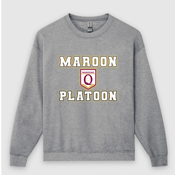 Men's Maroon Platoon Crew Neck  Thumbnail