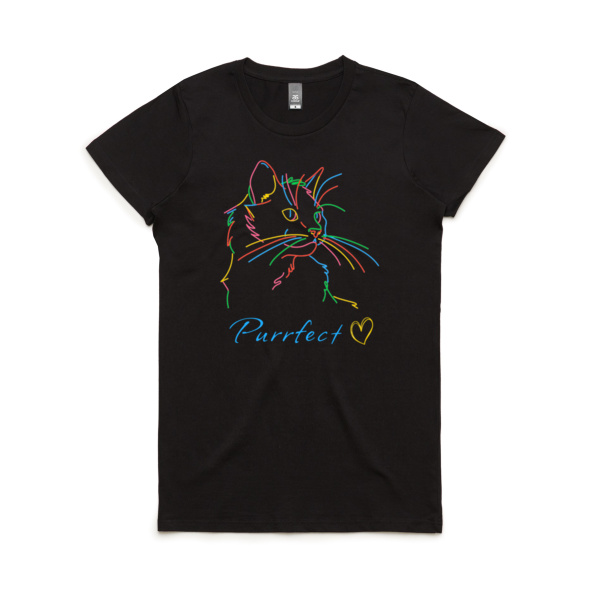Purrfect Neon T-shirt Thumbnail
