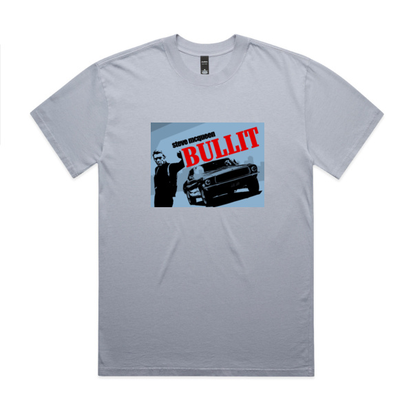 Steve McQueen Bullit  faded oversize drop shoulder T-shirt Thumbnail