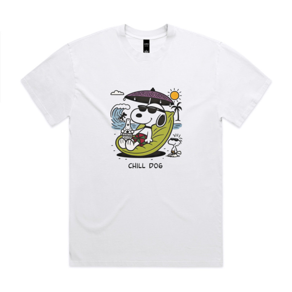 Snoopy chill dog faded oversize drop shoulder T-shirt Thumbnail