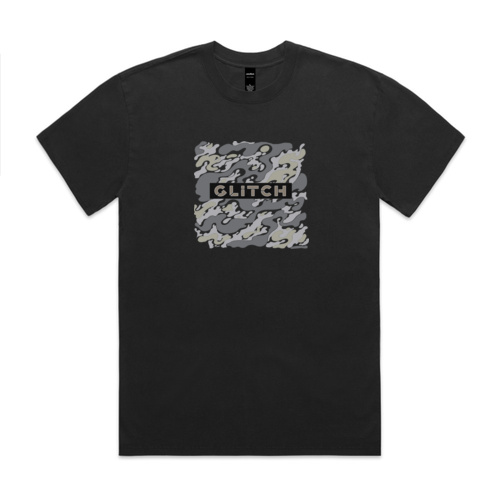 Glitch camel camo faded oversize drop shoulder T-shirt Thumbnail