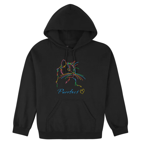 Purrfect Neon Unisex Hoodie Thumbnail