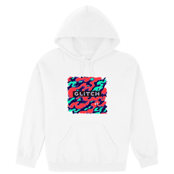 Glitch Red Camo Hoodie Thumbnail